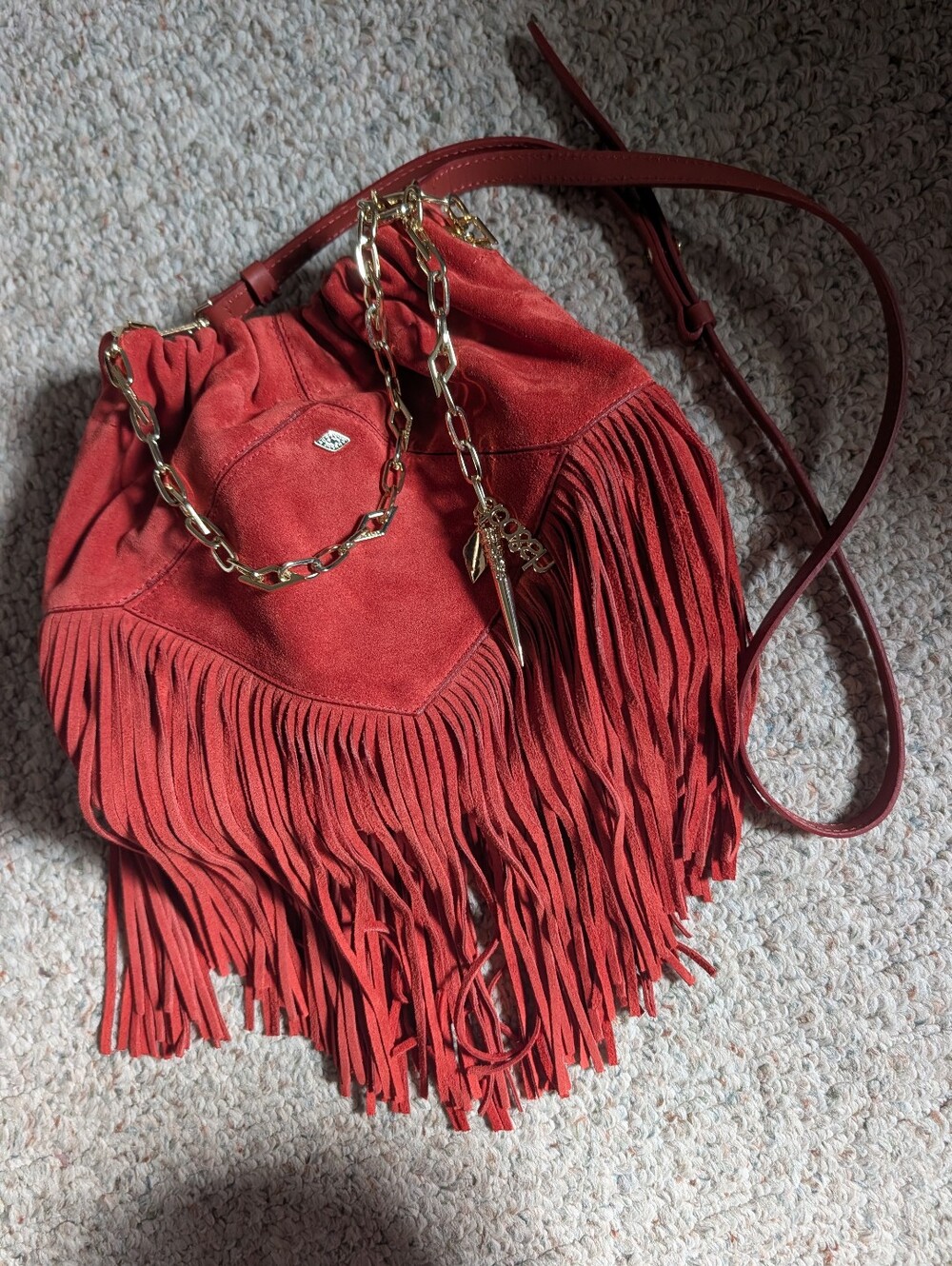 ba&sh Red Mini June Bag
